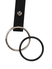 Мужской полый страпон на регулируемых ремешках - 22 см.