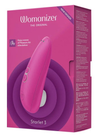 Розовый клиторальный стимулятор Womanizer Starlet 3