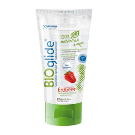 Гель-смазка на водной основе с ароматом клубники BioGlide - 80 мл. фото в интим магазине Love Boat