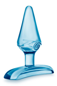 Голубая анальная пробка Jolly Plug - 7 см. фото в интим магазине Love Boat