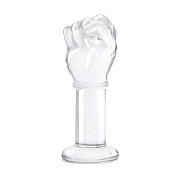 Стеклянный плаг в форме сжатой в кулак руки 5’’ Glass Fist Butt Plug - 13 см. фото в интим магазине Love Boat