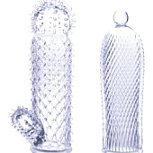 Набор из 2 прозрачных насадок на член Seductive Tickler Sleeves