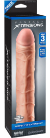 Телесная удлиняющая насадка Perfect 3 Extension - 22 см. фото в интим магазине Love Boat