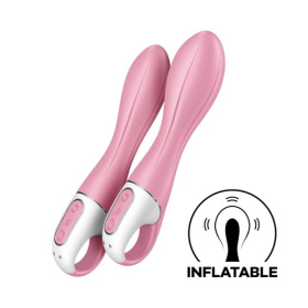 Розовый вибромассажер с функцией расширения Air Pump Vibrator 2 - 20,9 см. фото в интим магазине Love Boat