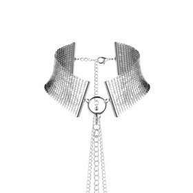 Серебристый ошейник с цепочками Desir Metallique Collar