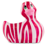 Вибратор-уточка I Rub My Duckie 2.0 Wild с розово-белым анималистическим принтом фото в интим магазине Love Boat
