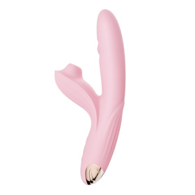 Розовый вибратор Anita с возвратно-поступательными движениями и вакуумом - 21,1 см. фото в интим магазине Love Boat