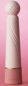 Нежно-розовый вибратор с шаровидной мягкой головкой IROHA Rin+ Sango - 16 см. фото в интим магазине Love Boat
