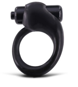 Чёрное эрекционное кольцо с вибрацией фото в интим магазине Love Boat