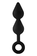 Черный анальный стимулятор XL Double Drop Plug - 20 см. фото в интим магазине Love Boat