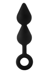 Черный анальный стимулятор XL Double Drop Plug - 20 см. фото в интим магазине Love Boat