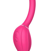 Розовый расширяющийся вибратор Eleanor - 20,1 см.