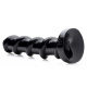 Черный стимулятор с винтовой конструкцией Mighty Screw - 24,1 см.