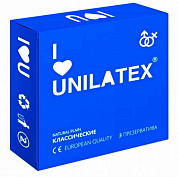 Классические презервативы Unilatex Natural Plain - 3 шт. фото в интим магазине Love Boat