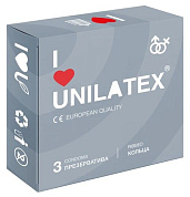 Презервативы с рёбрами Unilatex Ribbed - 3 шт. фото в интим магазине Love Boat