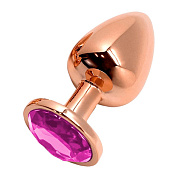 Анальная втулка Wooomy Tralalo Size S c розовым кристаллом фото в интим магазине Love Boat