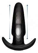 Черная анальная вибропробка Kinetic Thumping 7X Medium Anal Plug - 13,3 см. фото в интим магазине Love Boat