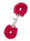 Металлические наручники с красной меховой опушкой Metal Handcuffs With Plush