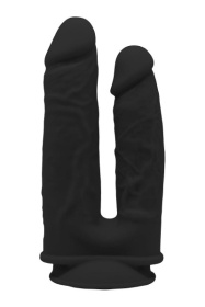 Черный анально-вагинальный фаллоимитатор Double Penetrator - 19,5 см. фото в интим магазине Love Boat