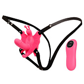 Стимулятор клитора  бабочка  на ремешках с вибрацией