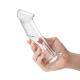 Прозрачный стеклянный фаллоимитатор 6’’ Glass Dildo With Veins   Flat Base - 15,2 см.