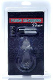 Прозрачное эрекционное виброкольцо с дельфином