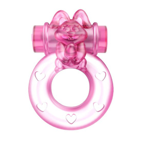 Розовое эрекционное кольцо с вибрацией Ring фото в интим магазине Love Boat