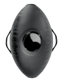 Черный надувной мяч с платформой для фиксации дилдо Body Dock Inflatable Love Ball