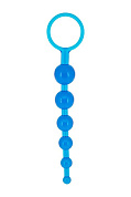 Синяя анальная цепочка DRAGONZ TALE ANAL - 20 см. фото в интим магазине Love Boat