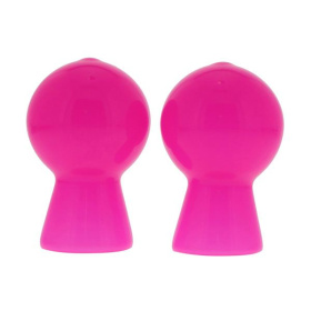 Розовые вакуумные помпы для сосков NIPPLE SUCKER PAIR IN SHINY PINK фото в интим магазине Love Boat