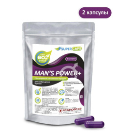 Капсулы для мужчин Mans Power+ - 2 капсулы (0,35 гр.) фото в интим магазине Love Boat