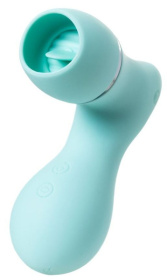 Мятный вакуум-волновой стимулятор клитора с язычком DINGO фото в интим магазине Love Boat