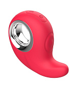 Красный клиторальный массажер с функцией постукивания фото в интим магазине Love Boat