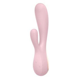 Розовый вибратор-кролик Satisfyer Mono Flex с управлением через приложение - 20,4 см. фото в интим магазине Love Boat