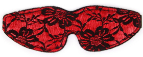 
Красная маска на глаза с черным кружевом фото в интим магазине Love Boat