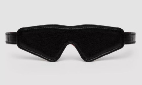 Двусторонняя красно-черная маска на глаза Reversible Faux Leather Blindfold