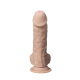 Телесный фаллоимитатор на присоске Real Skin Model 1 - 17,8 см.