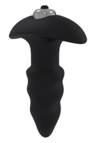 Черная анальная вибровтулка Single Speed Love Arrow Plug - 9,8 см.