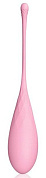 Нежно-розовый каплевидный вагинальный шарик со шнурком фото в интим магазине Love Boat