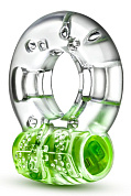 Зеленое эрекционное виброкольцо Arouser Vibrating C-Ring фото в интим магазине Love Boat