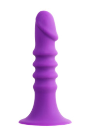 Фиолетовый анальный фаллоимитатор Drilly - 14 см. фото в интим магазине Love Boat