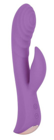 Фиолетовый вибромассажер-кролик 5  Silicone Ripple Passion - 19,1 см. фото в интим магазине Love Boat