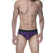 Сексуальные фиолетовые блестящие трусы-джоки фото в интим магазине Love Boat
