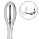 Серебристая анальная пробка Teardrop Plug с силиконовыми кольцами для пениса и мошонки
