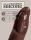 Коричневый фаллоимитатор-реалистик 11  Silicone Dual Density Cock - 29,5 см.