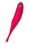 Красный вакуум-волновой стимулятор клитора Satisfyer Twirling Pro фото в интим магазине Love Boat