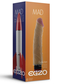 Реалистичный мультискоростной вибратор без мошонки Mad Rocket - 20,5 см. фото в интим магазине Love Boat