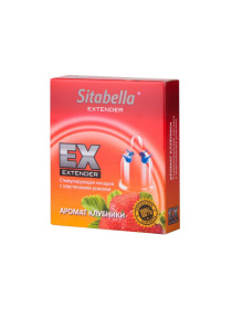 Стимулирующая насадка Sitabella Extender  Клубника 