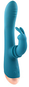 Голубой вибростимулятор-кролик Shimmy and Shake - 22,35 см. фото в интим магазине Love Boat