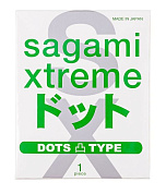 Презерватив Sagami Xtreme Type-E с точками - 1 шт. фото в интим магазине Love Boat